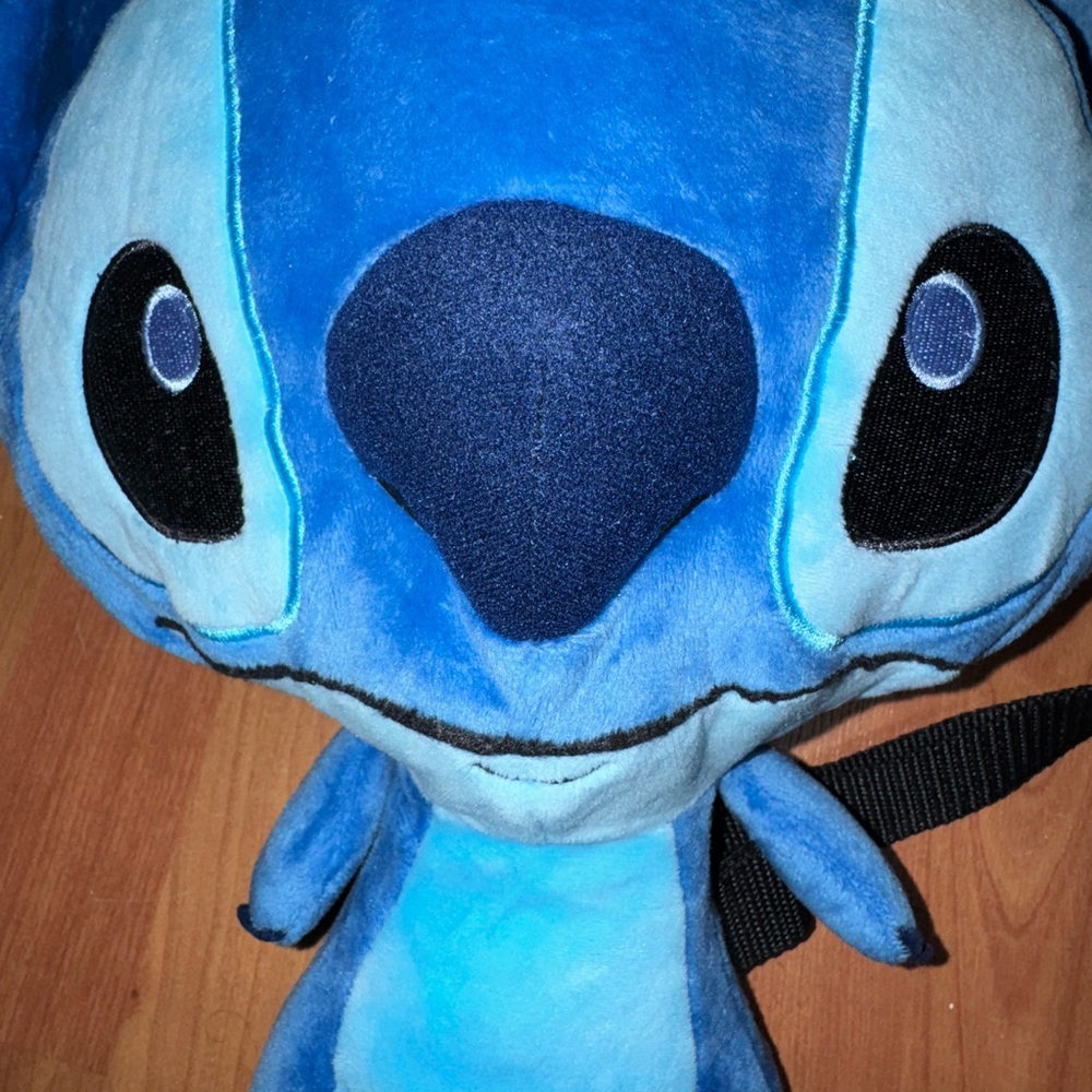 Blue Plush Stitch Backpack